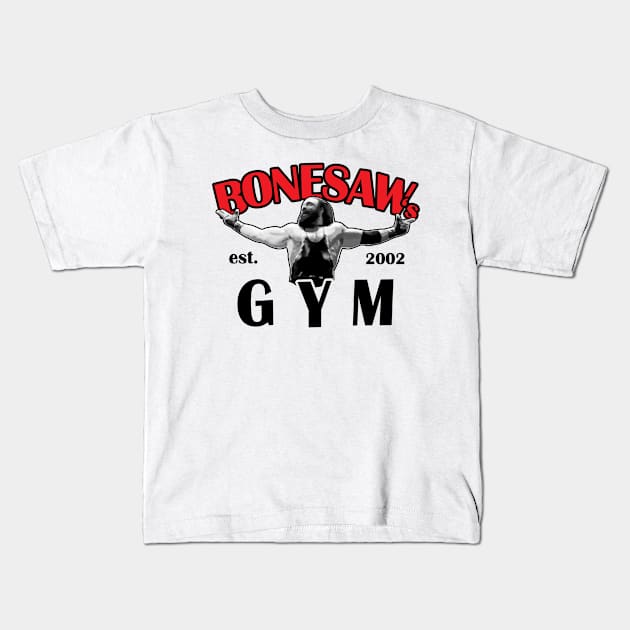 Bonesaw's Gym Kids T-Shirt by red-leaf